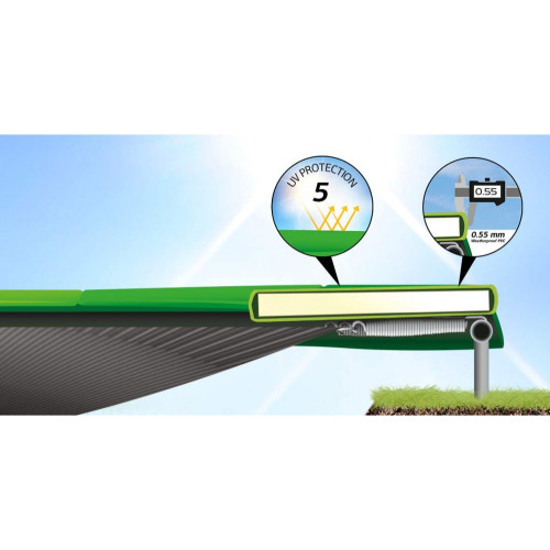 Батут  Berg EazyFit 220x330 Green с защитной сеткой EazyFit - фото №5